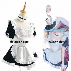 adulto cameriera cosplay uniforme sexy cameriera francese costume dolce gotico lolita dr anime cosplay cameriera uniforme halen donne giurano 87wQ #