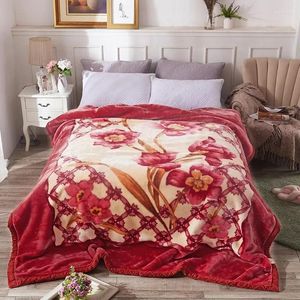 Одеяла для одеяла - мягкая теплая густая норка плюшевая флисовая кровать Расчель для осенних зимних подарков