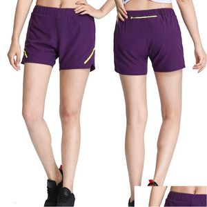 Running Shorts Women Marathon 2 w 1 joga podwójna warstwowa sport krótka siatka Szybka sucha joggings żeńska fitness Downis