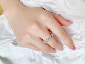 2024 Moda 100% 925 STRINLING SREBRY ZAKŁAD LINK LAB DIMENT Pierścień Wedding Pierścionki zaręczynowe