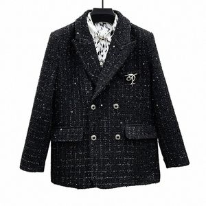 Pfhq Dekorative Zweireiher Anzug Mantel Männer Koreanische Flut Hohe Qualität Avantgarde Einfarbig Delikatesse Blazer Herbst 21Z2983 O9Xa #