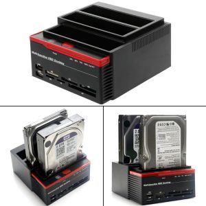 Drives USB3.0 To SATA IDE External 2.5"/3.5" HDD Hard Drive Docking Station Card Reader