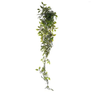 Decorative Flowers Hanging Potted Plant Indoor Pots Artificial Rattan Pendant Decoration Wall Basin Plastic Outdoor Party Vine