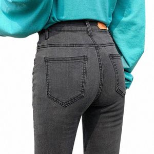 Inverno feminino quente veet jeans 2023 casual senhoras calças elásticas feminino pantal denim calças y2k jeans velo macio leggings 689g #