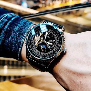 Siwoqi Authentic Mens Watch Watch Paterpronation Hollow Tourbillon Полностью автоматические механические часы Mens Watch Trendy Night Glow Watch