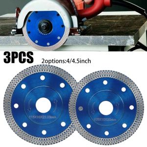 Zaagbladen 3pcs Diamond Saw Blade Granite Marble Cutting Disc Porcelain Tile Ceramic Blades For Angle Grinder Diamond Saw Blade 105/115mm