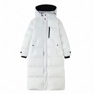 Inverno feminino para baixo puffer jaquetas branco baggy espessamento quente com capuz coreano fi boutique roupas bolha cott acolchoado casacos h5c1 #