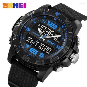 Armbandsur Skmei Gold Digital Electronic Watch Men's Waterproof Diving Light Quality Sports Tre Time Stopwatch Timing 2162