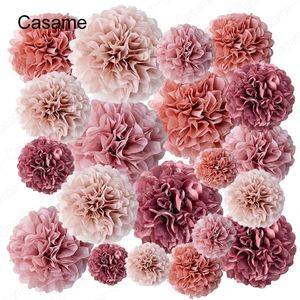 Set Hanging Flower Pompom Tissue Paper Pom Poms for Weddings and Other Occasions Party Birthday Colorful Decoration Lantern 240323