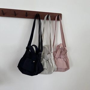 Borsa in tela hobos con coulisse carina increspata Designer color caramella borse a tracolla a tracolla da donna mini borse shopper casual per ragazze