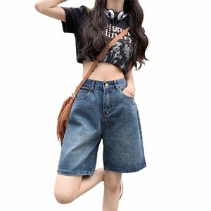 Sommer Denim Shorts für Frauen Jean Kurze Femme Hohe Taille Koreanischen Stil Womans Kleidung m8L3 #