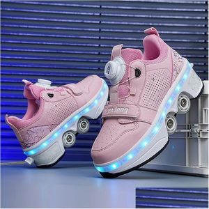 Inline & Roller Skates 4-Wheel Retractable Girls Boys Sport Shoe Drop Delivery Sports Outdoors Action Skating Dhqro