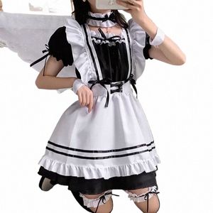 2021 preto bonito lolita empregada trajes meninas mulheres linda empregada cosplay uniforme animati mostrar roupa japonesa dr roupas f3xn #