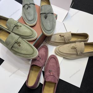 LP Pianas Loafers Womens Mens Dress Shoes IT 디자이너 럭셔리 패션 남성 사업 가죽 평면 평평한 상단 스웨이드 젖소 가죽 옥스포드 캐주얼 모카신 게으른 신발 크기 35-45