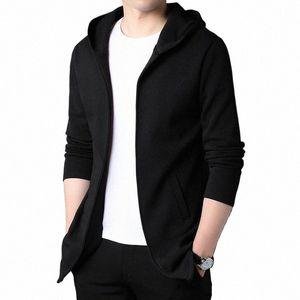high End New Brand Designer Casual Fi Stand Collar Korean Style Zipper Jackets For Men Solid Color Hooded Coats Men Clothes H8FI#