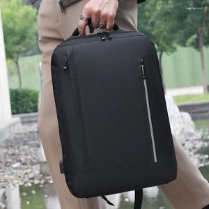 Mochila simples oxford pano masculino grande capacidade de carregamento usb saco de computador viagem lazer mochila-borda
