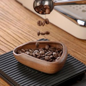 Kaffescoops 1st Cupping Tray handplockad naturlig valnöt trä mått för servering av te bad salt mjöl russinmutter hållbar bekvämt