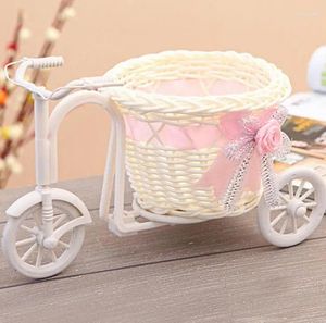 Party Decoration Tricycle Bike Design Flower Basket Storage Container For Plant Fleur Vase Home Weeding Wholesale