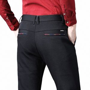 FI Herrarna Dr Pants Black Straight Busin Casual Trousers Stretch N-Iired Slim Form Formal Wear Suit Pants For Man 86xk#