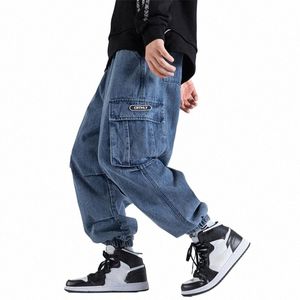 2022 Harem Pants Uomo Jeans larghi Mens Retro High Street Oversize Pantaloni in denim casual Harajuku Wed Hip Hop Jeans Pantaloni Y4Ek #