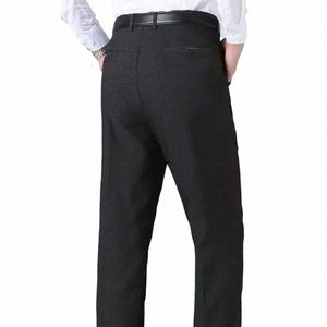 2020 Fi Men's Dr Suit Pants Classic Busin Dr Plus Size 40 Casual Straight Trousers Suit Pants Male Pantal Hombre N70O#