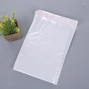 Förvaringspåsar 50pc Office Stationery Paper White Envelope Bubble Bag Foam Collision Porto Leverans garderob Organiserare