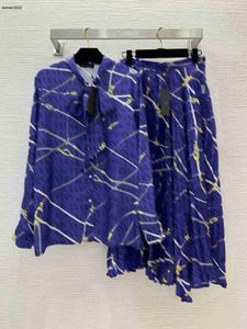Zestaw spódnicy marki damski garnitur koszulki dwuczęściowy sukienka projektantka moda damska bluzka długa spódnica 2pcs swobodne wakacje Dwukierowe sukienki 28 marca