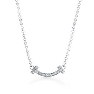 925 prata esterlina moda jóias colares sorriso colar multi estilo grande médio e pequeno tamanho feminino namorada presente q0813229r