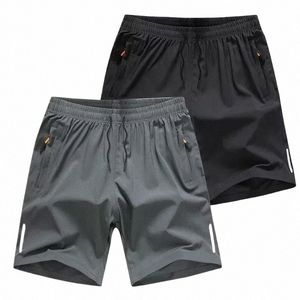 Summer Casual Shorts Mężczyźni oddychające szorty plażowe Ice Silk Wygodny fitn koszykówka sport krótkie spodnie męskie szorty A4RQ#