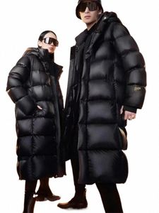 inverno Fluffy Warm Piumino da uomo Lg Down Coat Donna con cappuccio Chic Vintage Zipper antivento Lg manica spessa Parka Puffer D3wD #