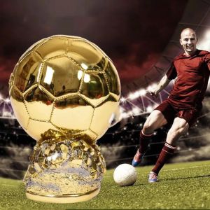 Miniatures Excellent Player Award Golden Ball Trophy Awards Competition Honor Reward European Football Spherical Trophy Handicraft