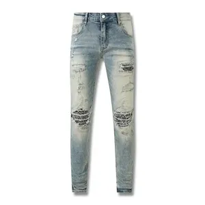 Designer Purple Brand Jeans für Männer Frauen Hosen lila Sommerloch Hight Qualität Stickerei Jean Denim Hosen Herren Purpur Am Jeans Slim Fit 30685