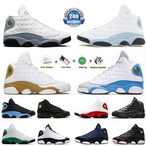 13 13s Herren Basketballschuhe Blau Grau Playoffs Black Cat DMP Red Flint Bred Italy Blue Wheat Wolf Grey University Blue Court Lila Herren Trainer Sport Sneakers