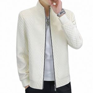 men's Jacket 2024 Spring Autumn New Casual Stand Collar Slim Fit Jacket Men Overcoat Coats Top 87Xi#