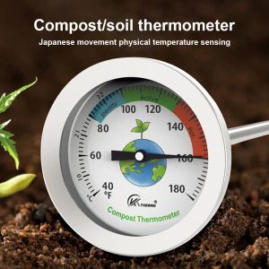Gauges Temperature Planting Thermometer Compost Stem Outdoor Composting Soil Gauge Backyard Meter Sensor Gardening Long