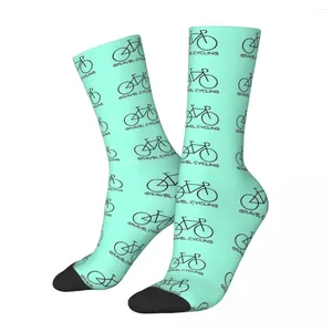 Herrstrumpor Road Cycling Mint Green Bike Andy Warhol tryckt cykel Male Mens Women Spring Strumpor Hip Hop