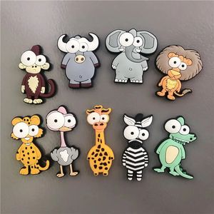 Creative Cartoon PVC Fridge Magnets Zoo Animal Magnetic Toys Toddler Souvenir Refrigerator Magnets Fridge Magnets for Babies Kid 240326