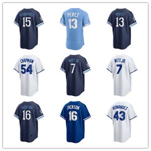 Personalizado Jersey Homens Mulheres Juventude 43 Carlos Hernandez 58 Scott Barlow 50 Kris Bubic 45 Taylor Clarke 74 Jose Cuas 17 Hunter Dozier 15 Matt Duffy Baseball Jerseys