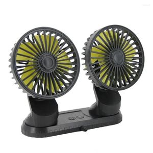 Decorative Figurines USB Powered Car Fan Multi-Angle Rotatable Dual Head 3-Speed Dashboard ABS Three Speeds Summer Cooling Accessories