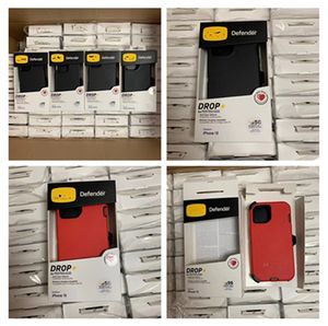 Have OtterrBox Logo Defender Hülle für iPhone 15 15 Pro Max 14 13 12 11 Xs Max XR X Samsung S24 Militärtaugliche stoßfeste Hülle Hybrid-Roboterhülle mit Gürtelclip-Boxverpackung