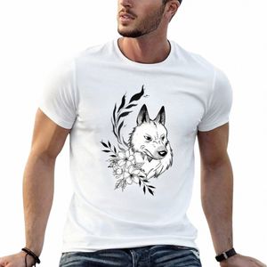 Wolf FRS T-shirt för en pojke koreansk fi vanlig smal passform t-skjortor för män a4rn#