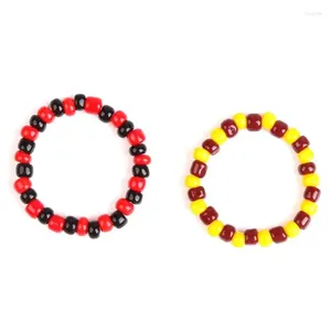 Cluster Anéis 2024 Moda Bead Frisado 2 PCS Bonito Minimalista Coloful Grânulos Geométricos Empilhados Fine para Mulheres Partido Presente Jóias