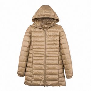 2023 Herbst Winter Neue Damen Daunenjacke LG Slim Entfernen Kapuzenmantel Pufferjacke Parka y4Df #