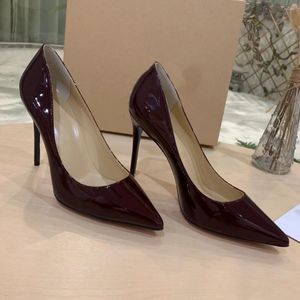 Dress Shoes Top Quality Womens Sandals Luxury 12cm High Heels Designer Customized Red Heel Patent Leather Soled Socialite Dinner H2231