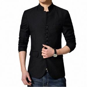 Męskie stojaki garnitury Slim Fit 8 Butts fi Chinese Tang garnitury panowie stylowe swobodne garnitury Zestaw Man Tangsuit FS-104 Y9EH#