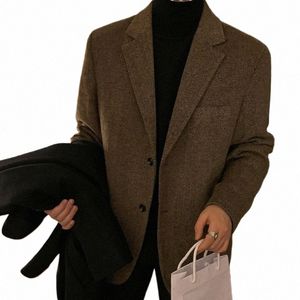 Iefb Busin Мужской повседневный костюм Пальто Зимние утолщенные свободные пиджаки Fi Trend Мужской пиджак в британском стиле Топ 2023 Новый 9C3376 P9dE #