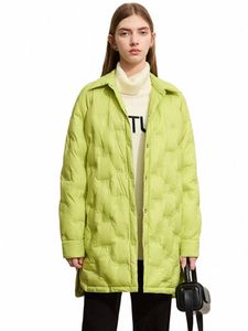 amii Minimalistisches Hemd Typ Frauen Daunenpuffermantel 2023 Neue leichte warme Jacke Winteroberbekleidung Solide gepolsterte Mantelfrau 12324058 Z6GJ #