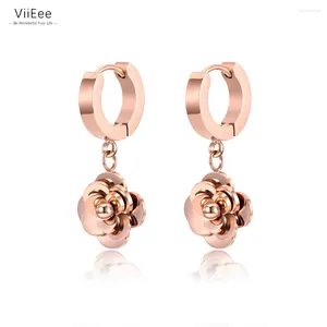 Creolen ViiEee Zarte süße BLUME Edelstahl Ohrring für Frauen Mädchen Geburtstagsgeschenk trendige weibliche Party Ohrschmuck VE18474