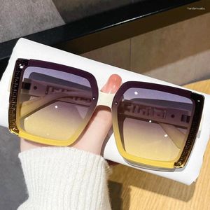여성과 남성을위한 선글라스 2024 세련된 매력적인 매력 여성 사각형 일요일 안경 트렌드 유니즈니스 안경 UV400