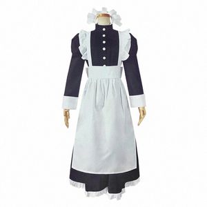 klasik siyah beyaz hizmetçi lg dr kostüm cosplay erkek kadın hizmetçi dr elbise için hizmetçi halen parti kostümleri q983##